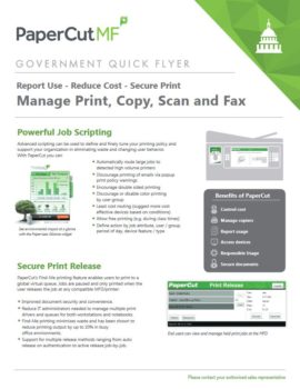 Government Flyer Cover, Papercut MF, Premier Office Systems, Las Vegas, Xerox, Canon, KIP, Quadient, Copier, Printer, MFP, Sales, Service, Supplies